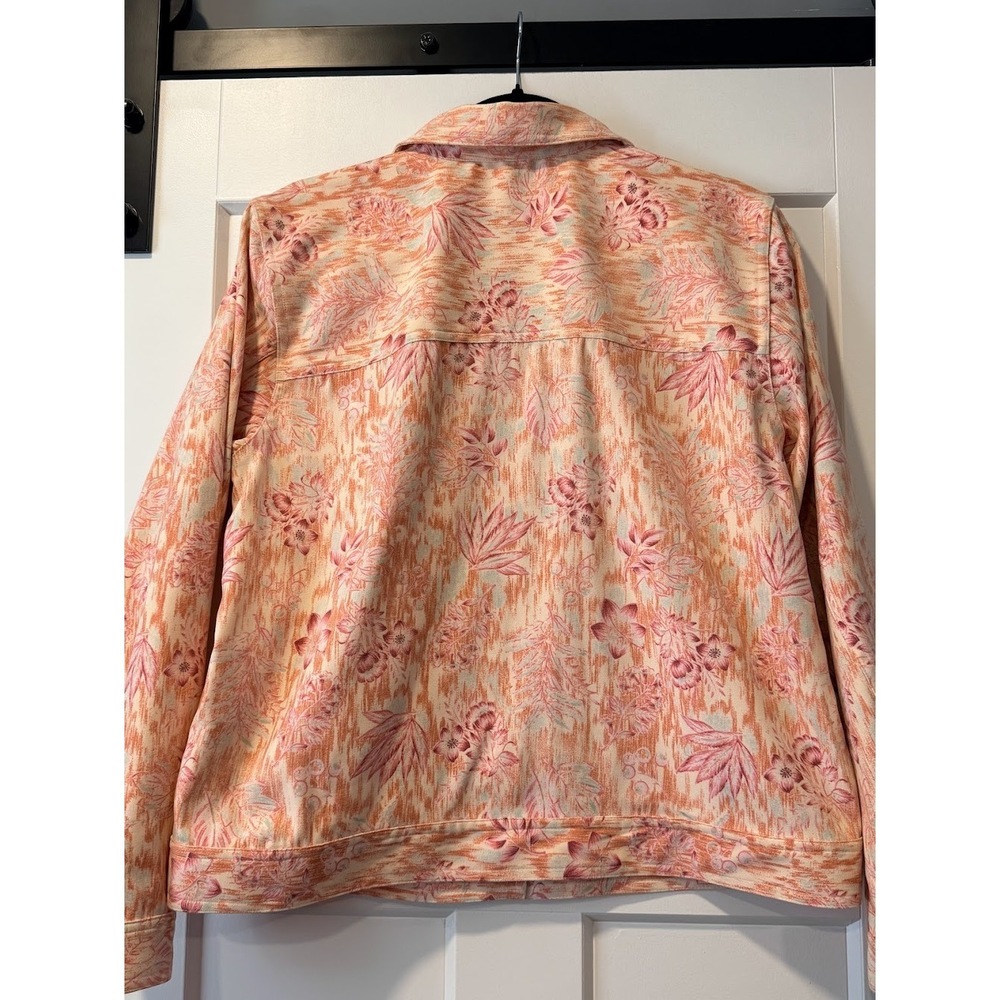 Fun Floral Christopher & Banks Stretch Jacket Ladies Size Medium - Picture 3 of 4